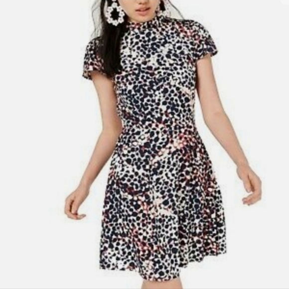 NWT City Studio || Dress || Rust/Navy - Picture 6 of 6